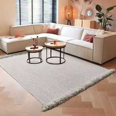Create a natural tropical atmosphere! Hand-woven fringe carpet (SOFTY)