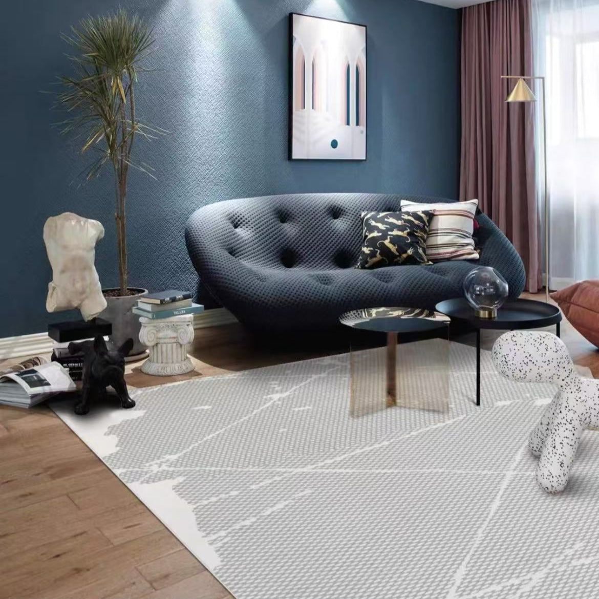 Classic Nordic 3D design Wilton woven carpet (Turkish carpet 09) 